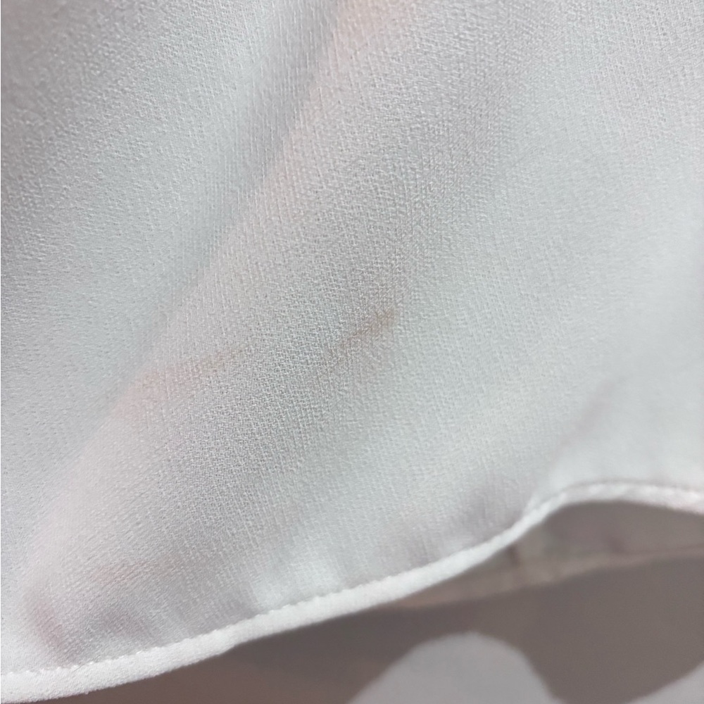 Zara Cream Wrap Peplum Blouse with Cap Sleeves - Picture 3 of 4